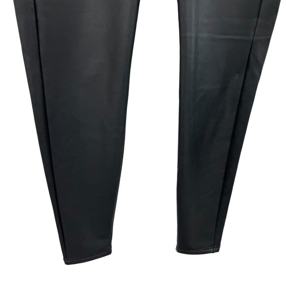Athleta All Over Gleam Faux Leather Black Pull On High Rise Leggings Small - Picture 2 of 8